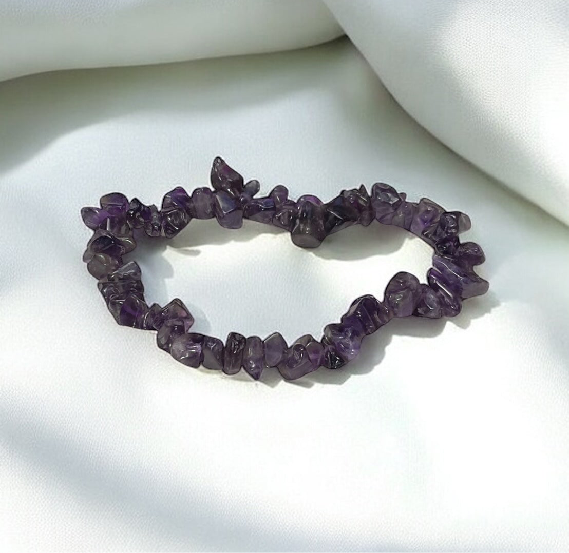 Amethyst Chip Bracelet