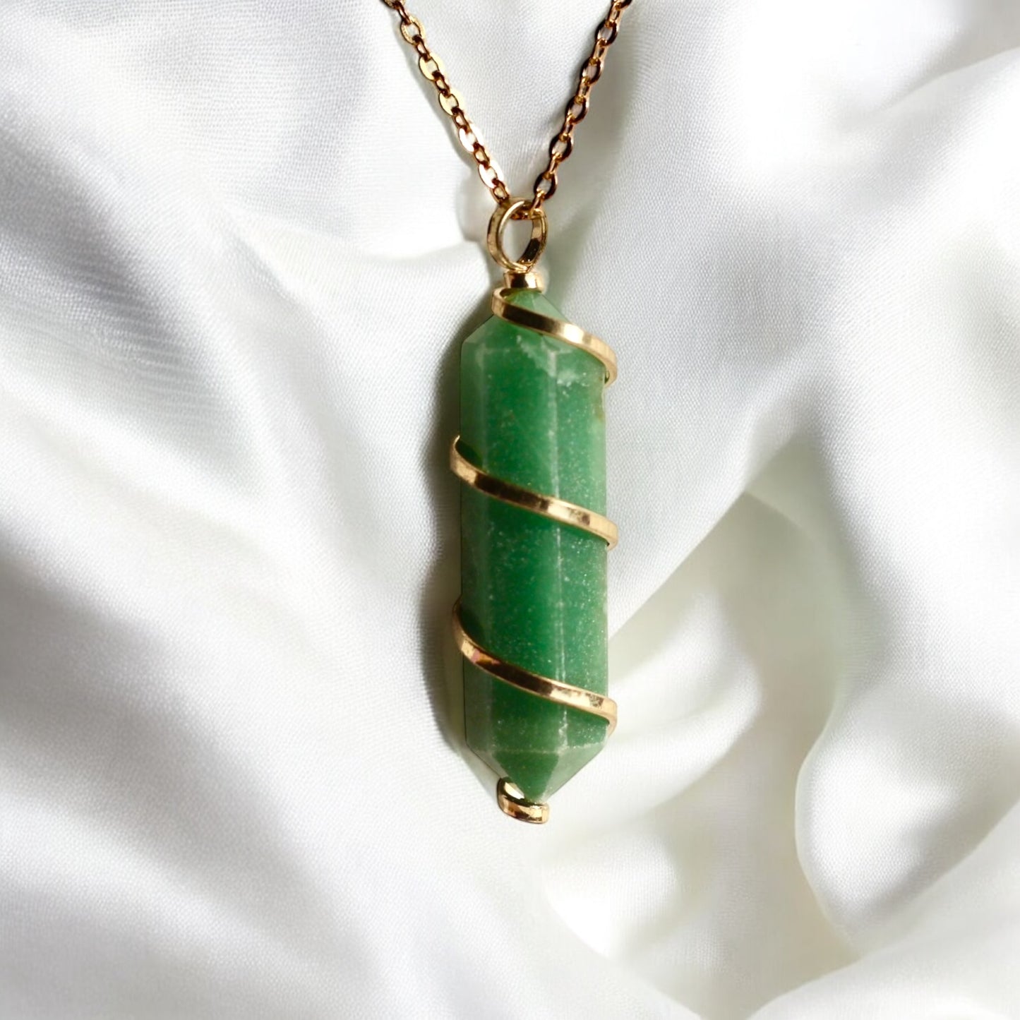 Green Aventurine Wrap Necklace