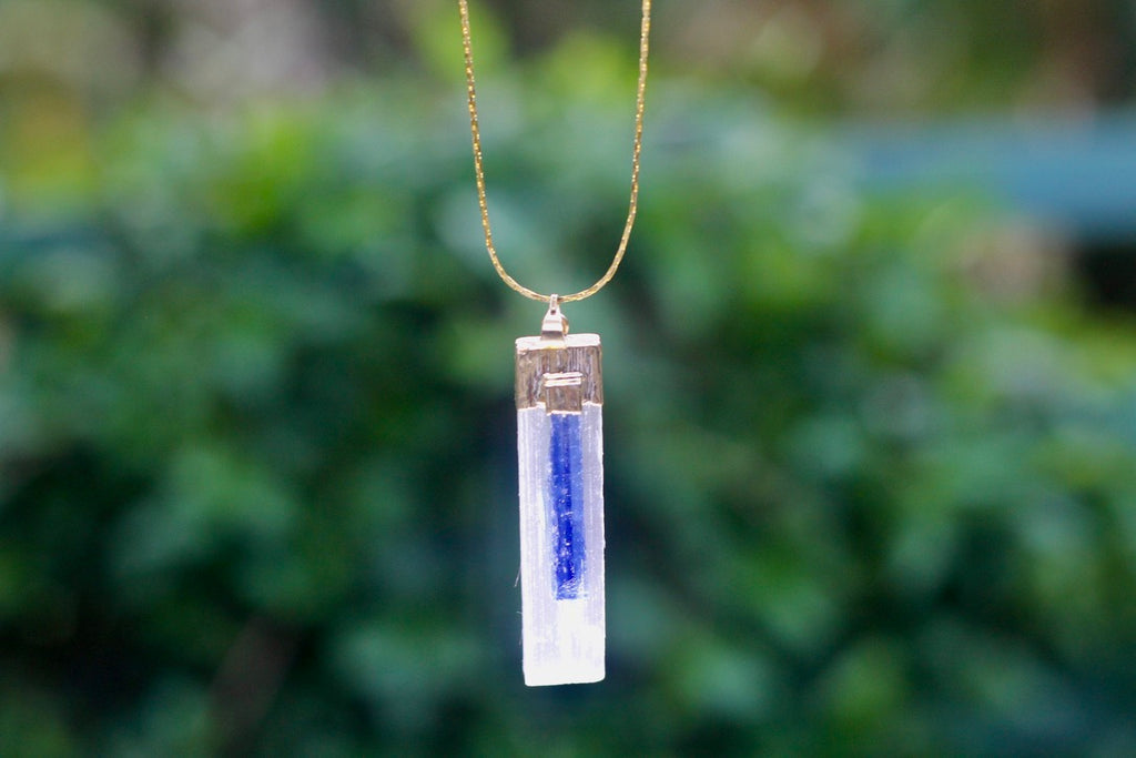 Selenite x Blue Kyanite Necklace