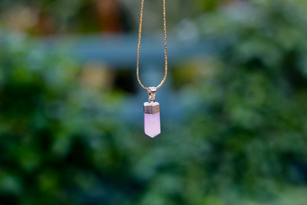 Rose Quartz Mini Point Necklace