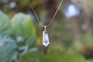 Polished Crystal Quartz Point Necklace