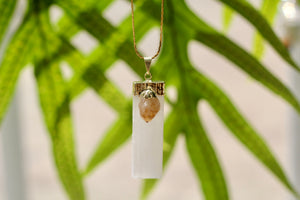 Selenite Citrine Necklace