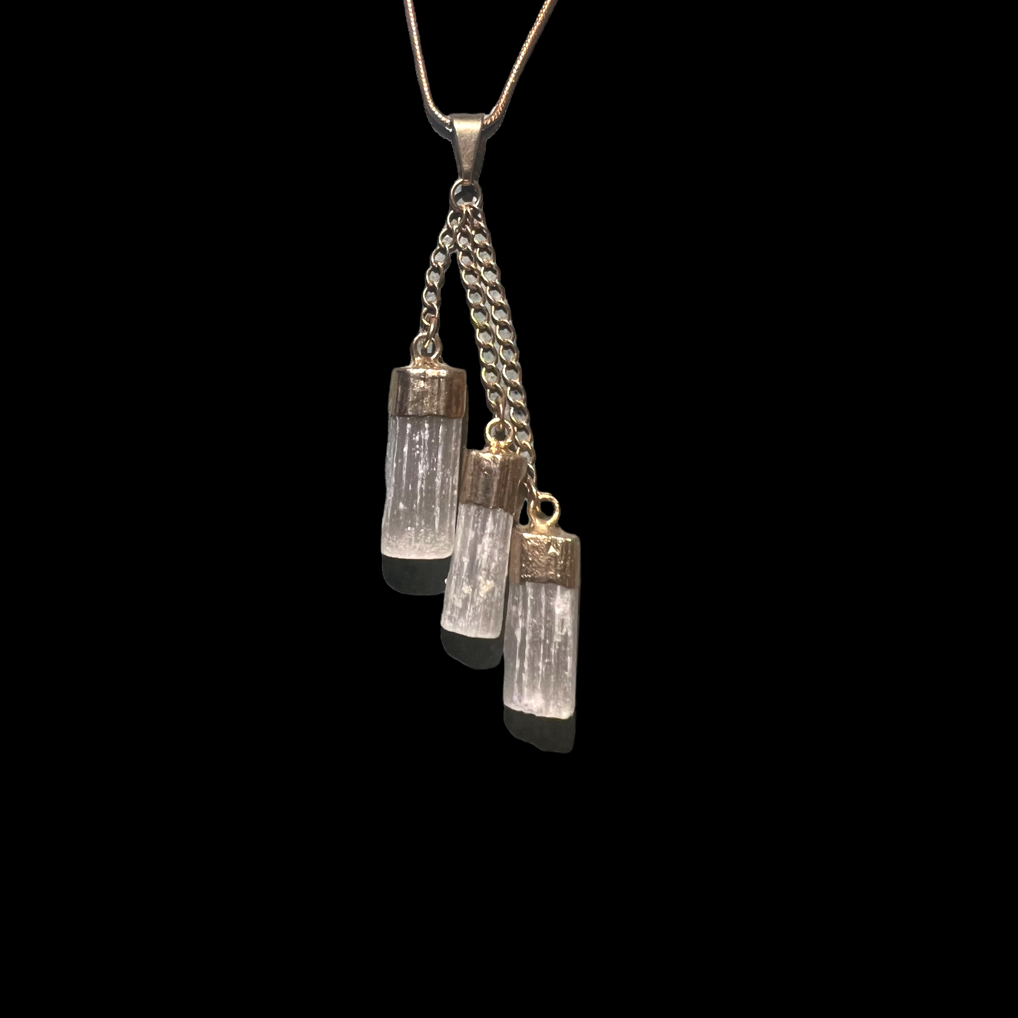 Selenite Dangle Necklace