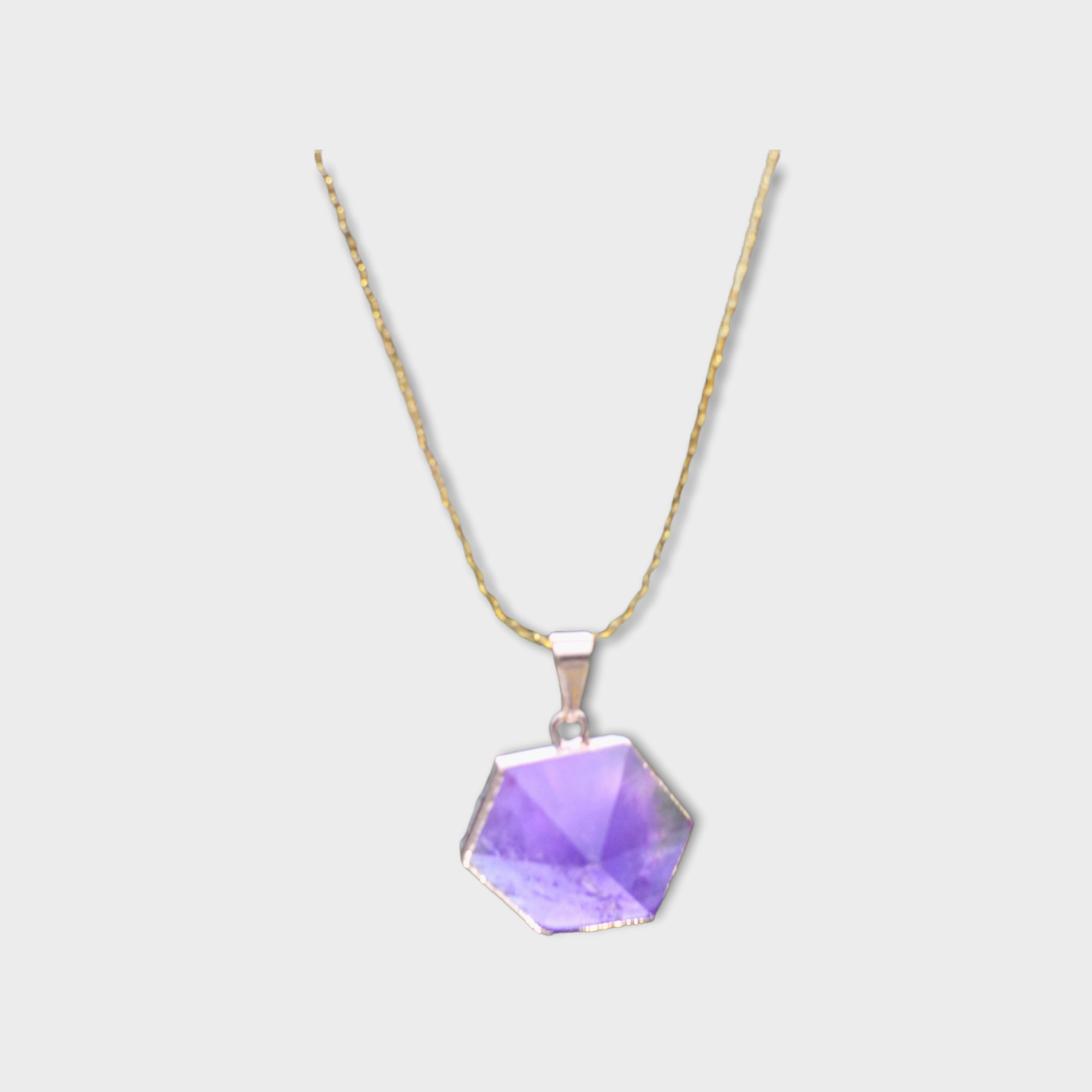 Amethyst 6 Sided Necklace