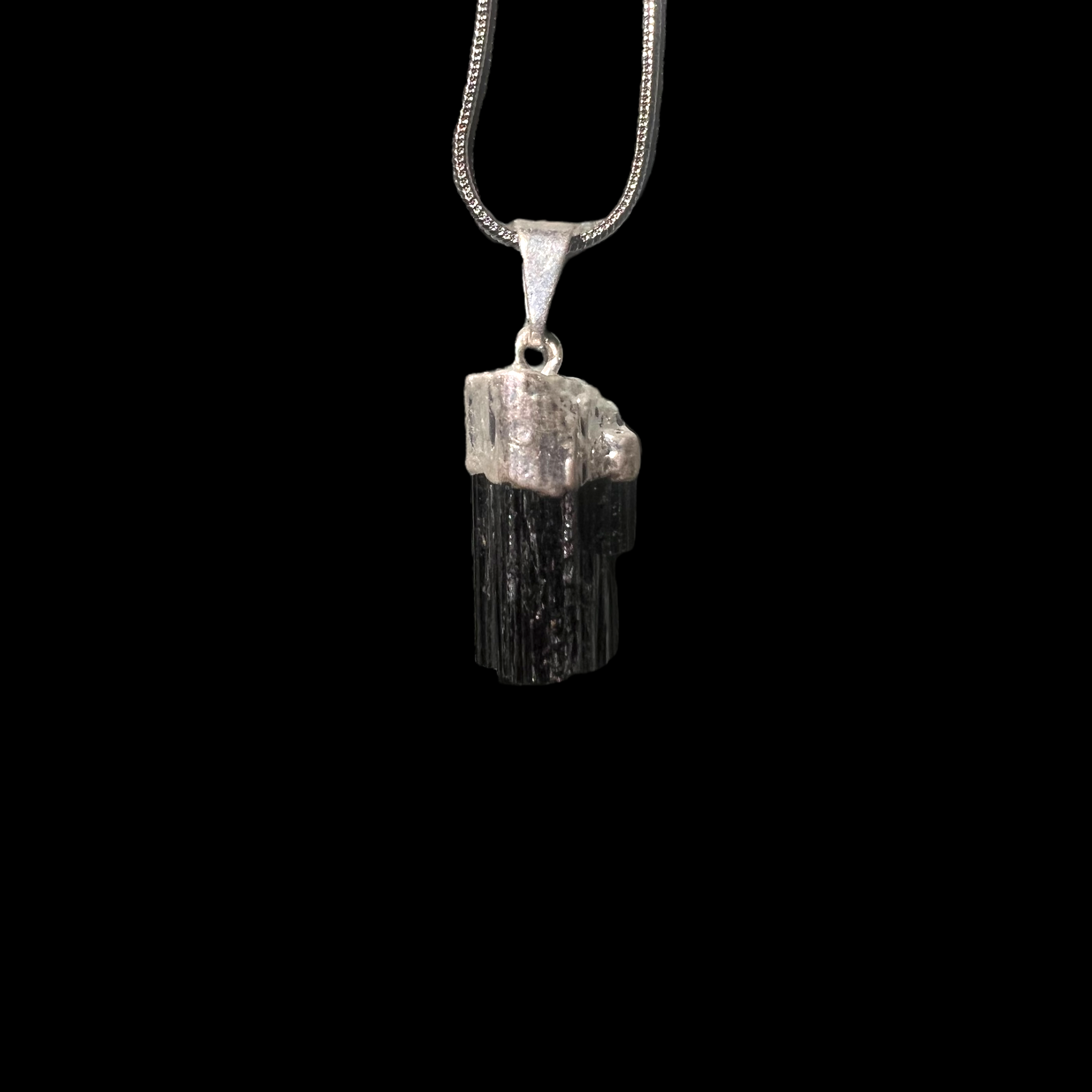 Black Tourmaline Drip Necklace