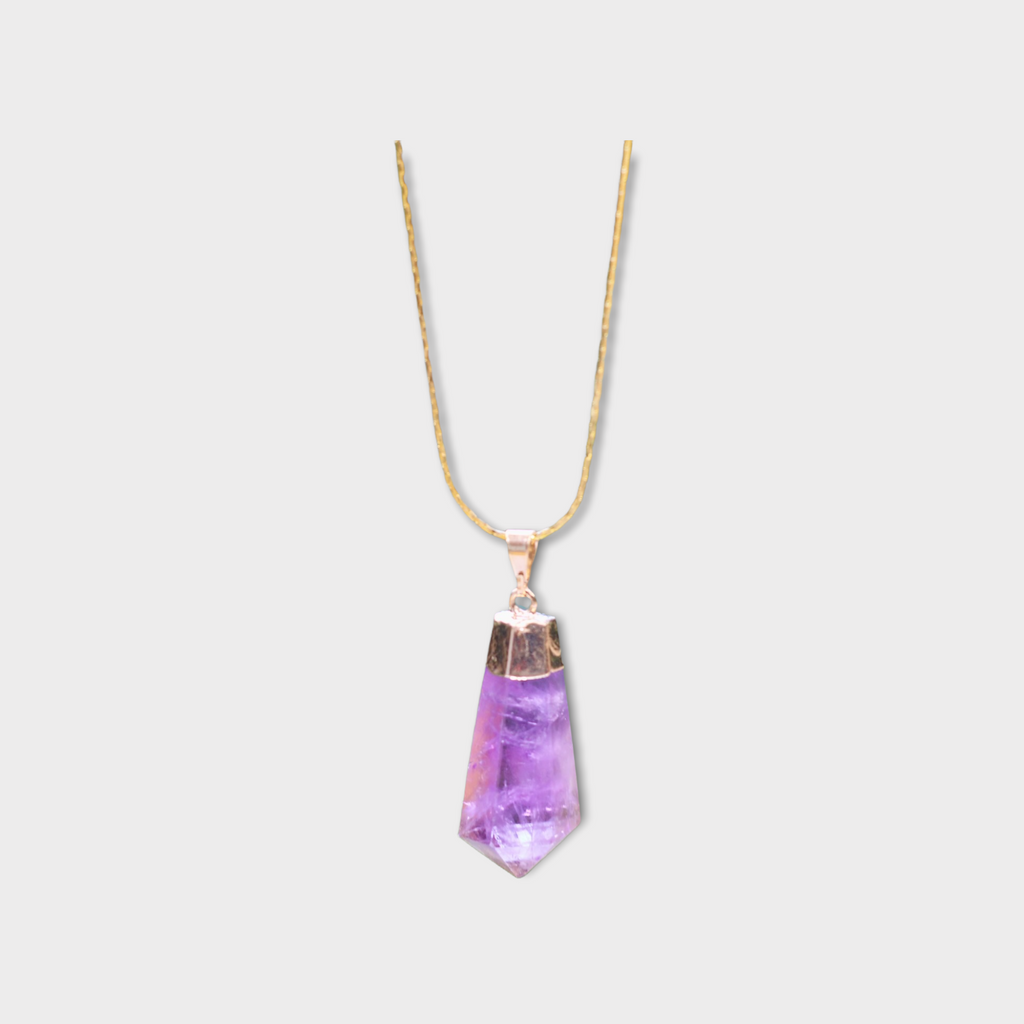 Amethyst Polished Point Necklace