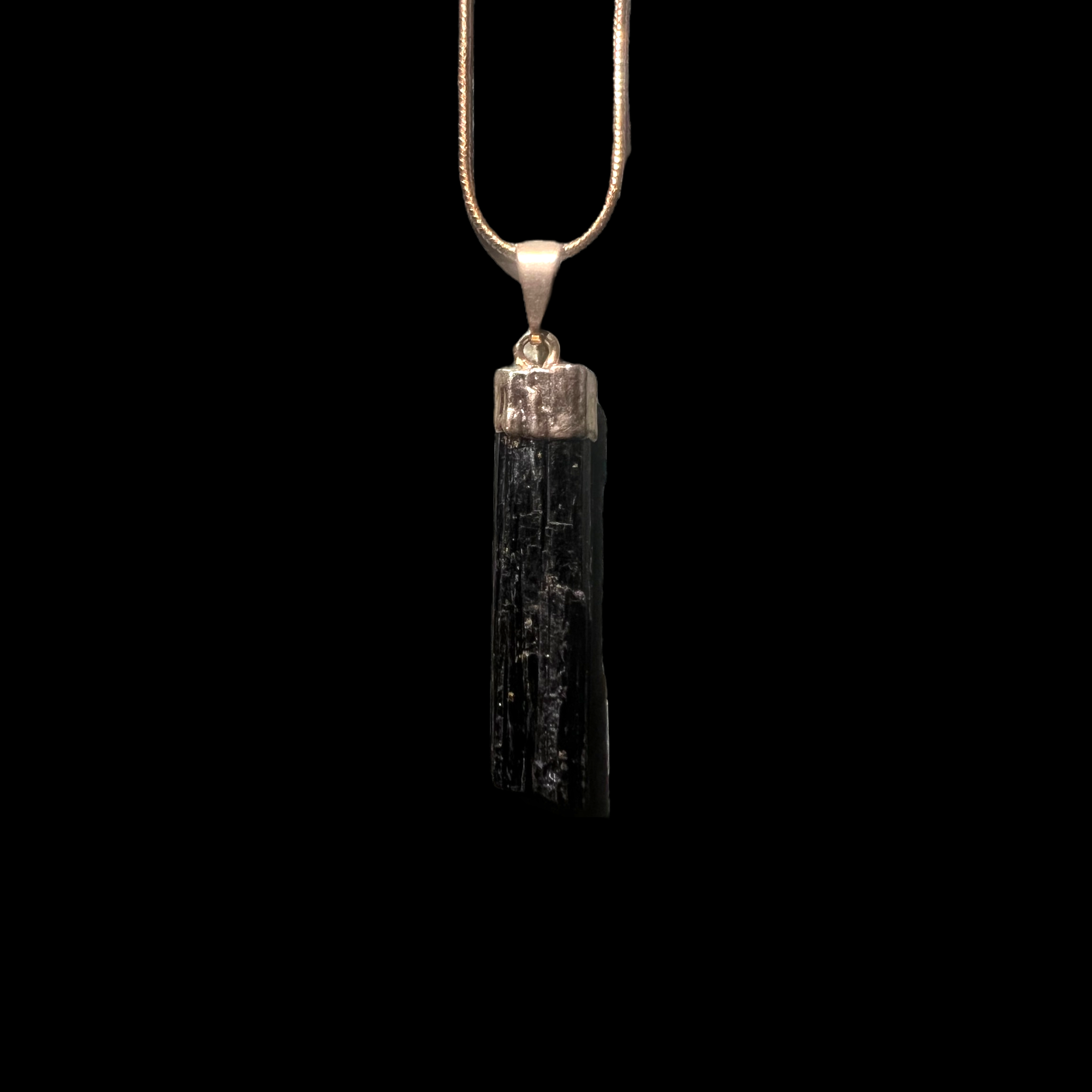 Black Tourmaline Drip Necklace