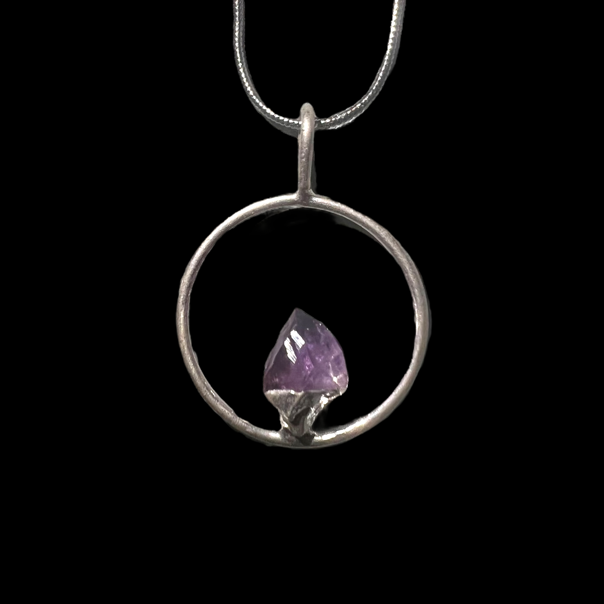 Amethyst Halo Necklace