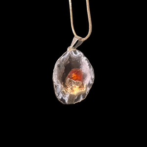 Citrine in Geode Half Necklace