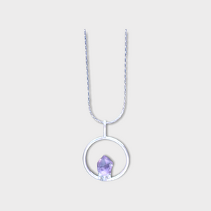 Amethyst Halo Necklace